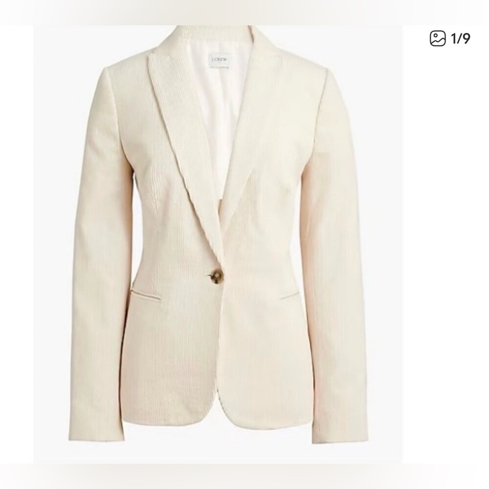 J. Crew cream corduroy nwt Blazer 10